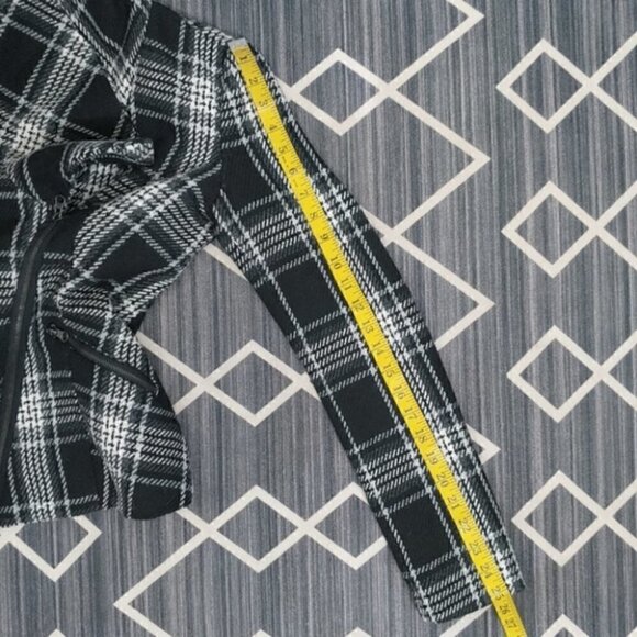 DYNAMITE wool blend asymmetrical plaid jacket - Picture 13 of 13